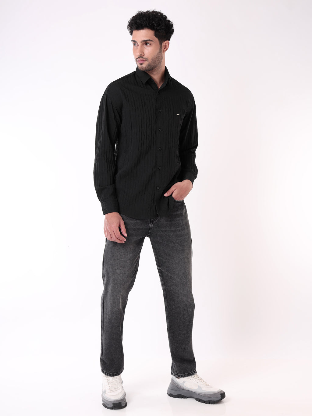 Full Sleeves Casual Shirt for Men - Black