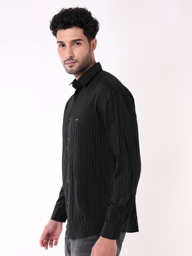 Full Sleeves Casual Shirt for Men - Black