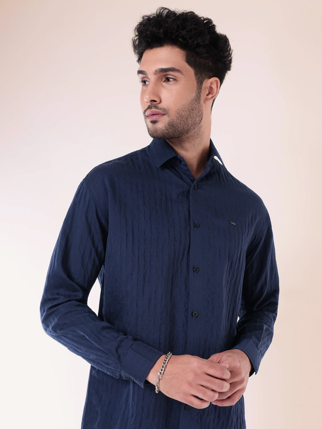 Full Sleeves Casual Shirt for Men - Navy Blue