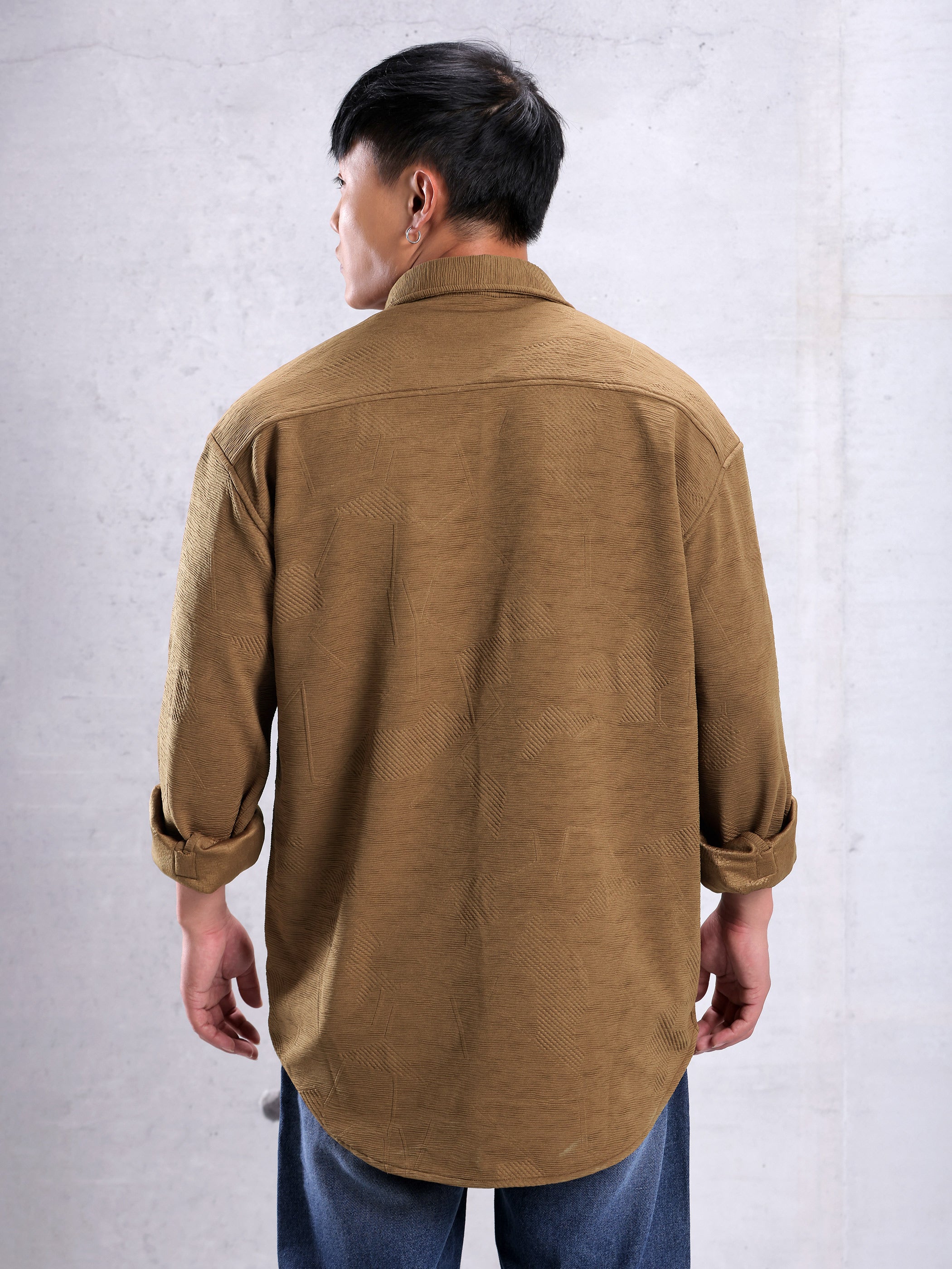 Textured Shirt - Brown