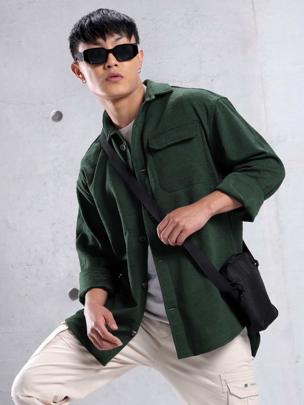 Textured Shirt - Regent Green