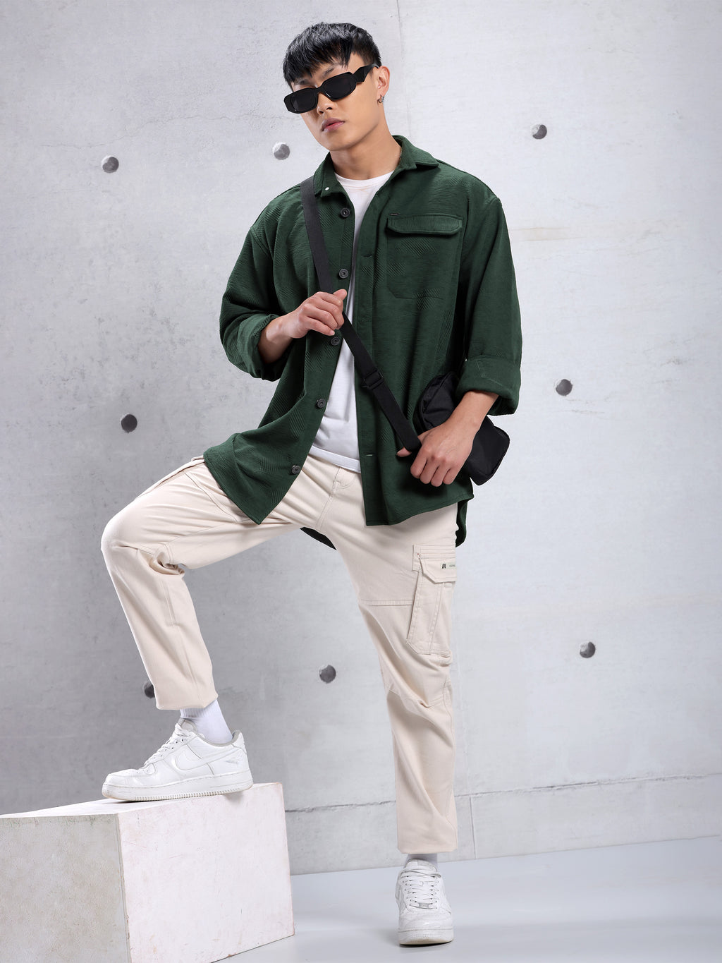 Textured Shirt - Regent Green