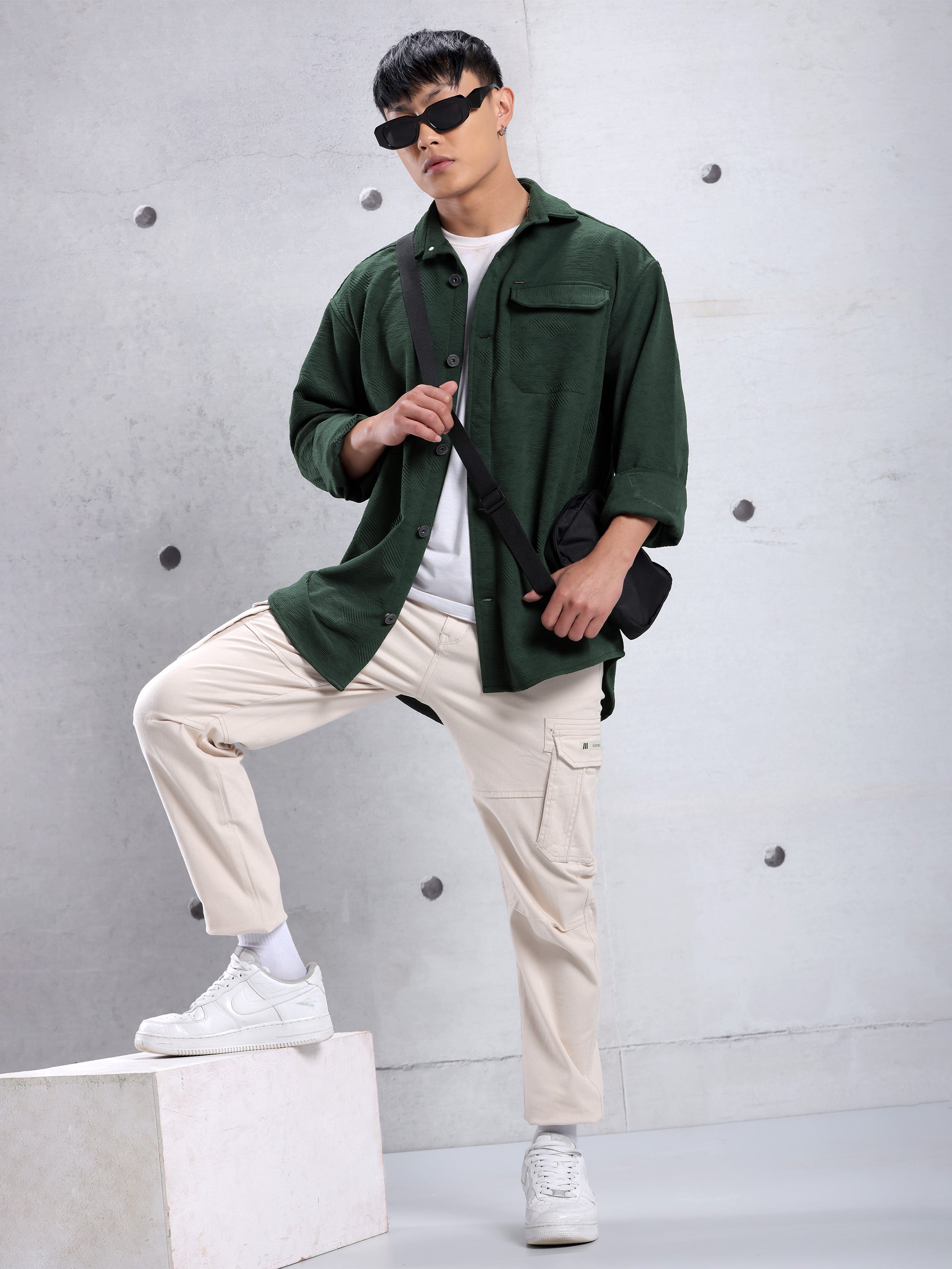 Textured Shirt - Regent Green