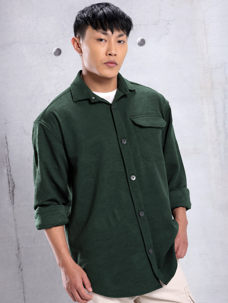 Textured Shirt - Regent Green