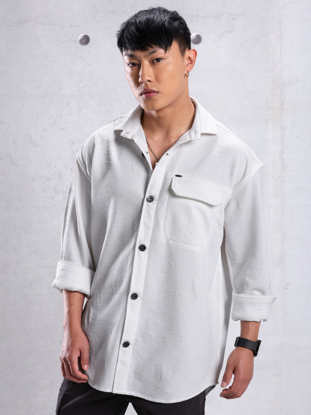 Textured Shirt - White
