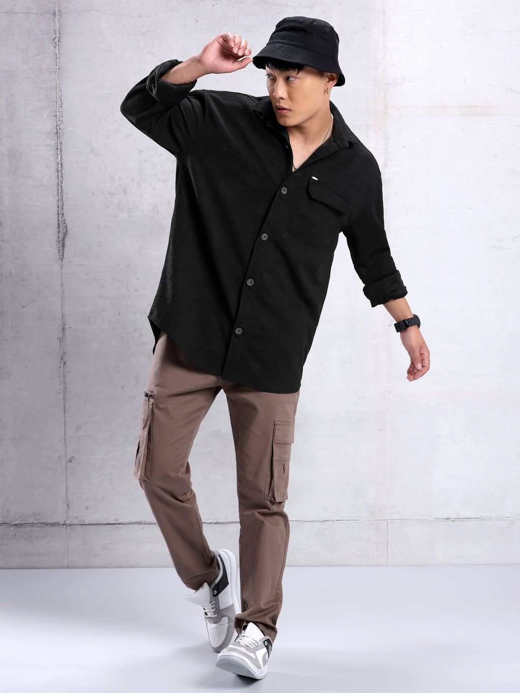 Textured Shirt - Black
