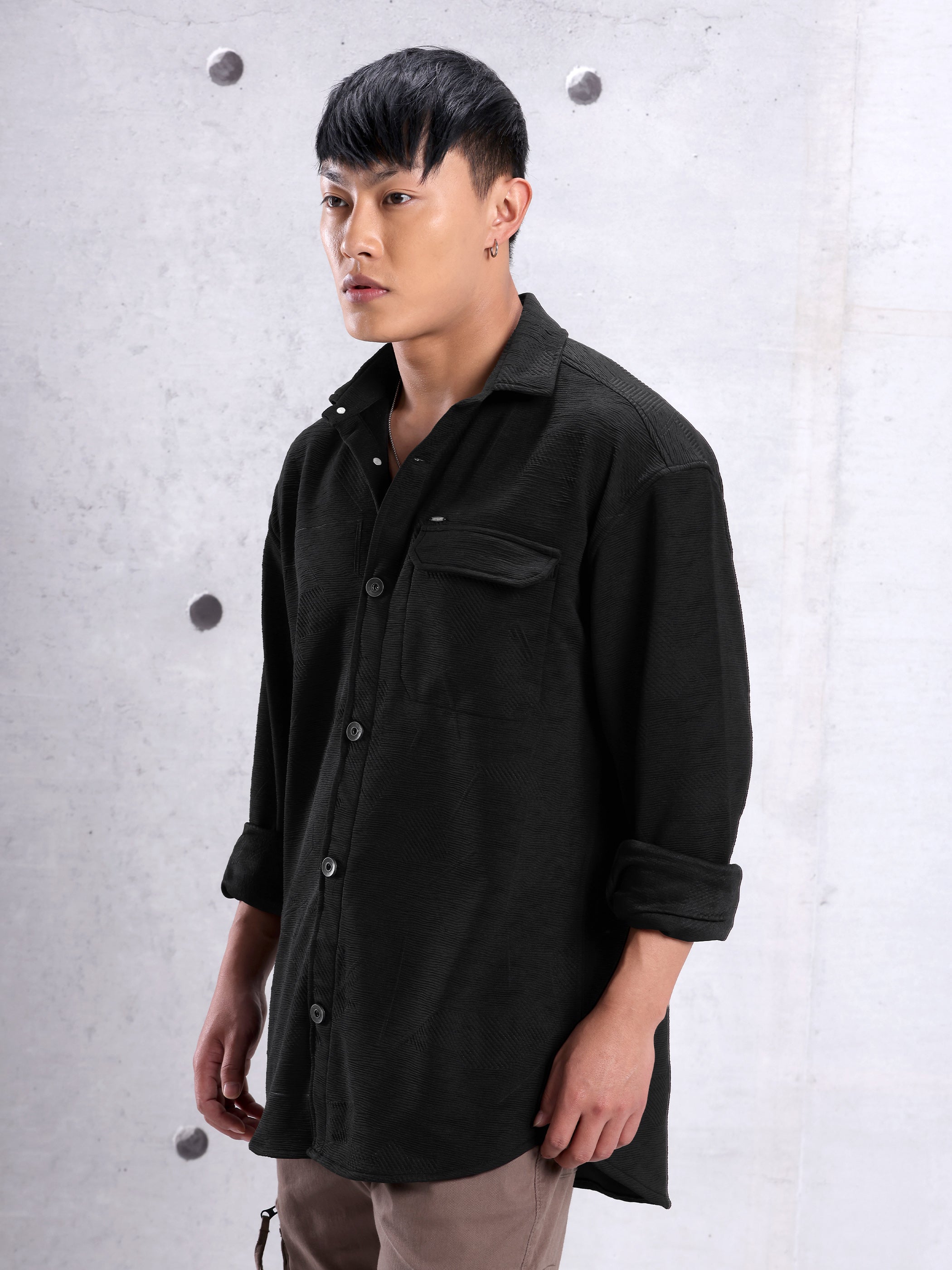 Textured Shirt - Black