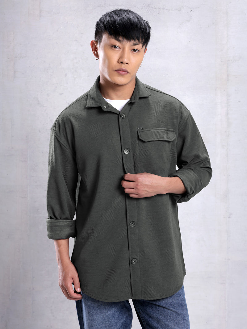 Textured Shirt - Dark Grey