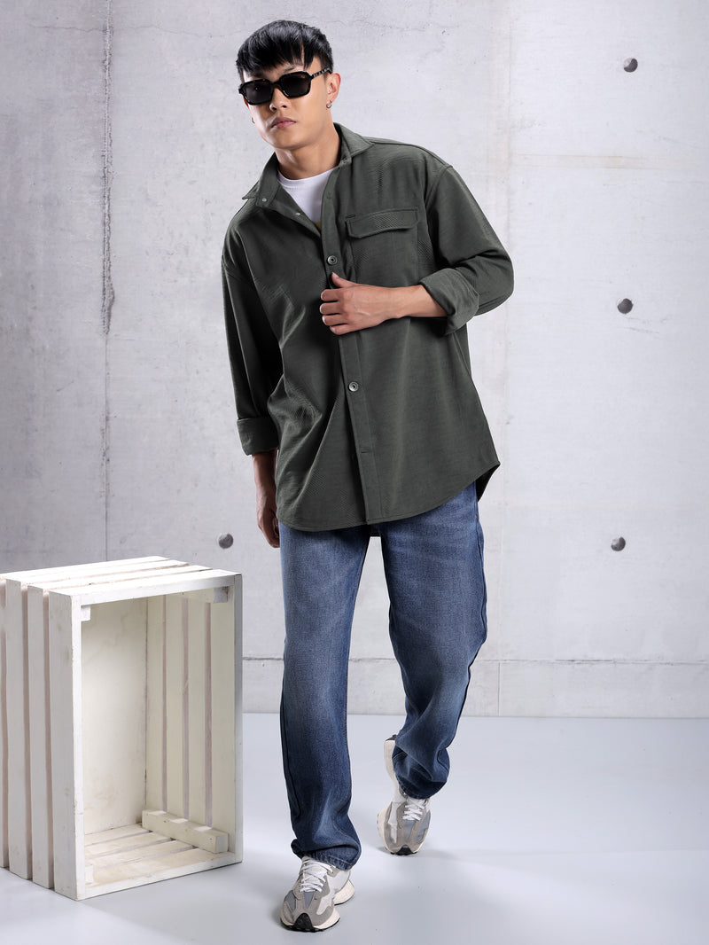 Textured Shirt - Dark Grey