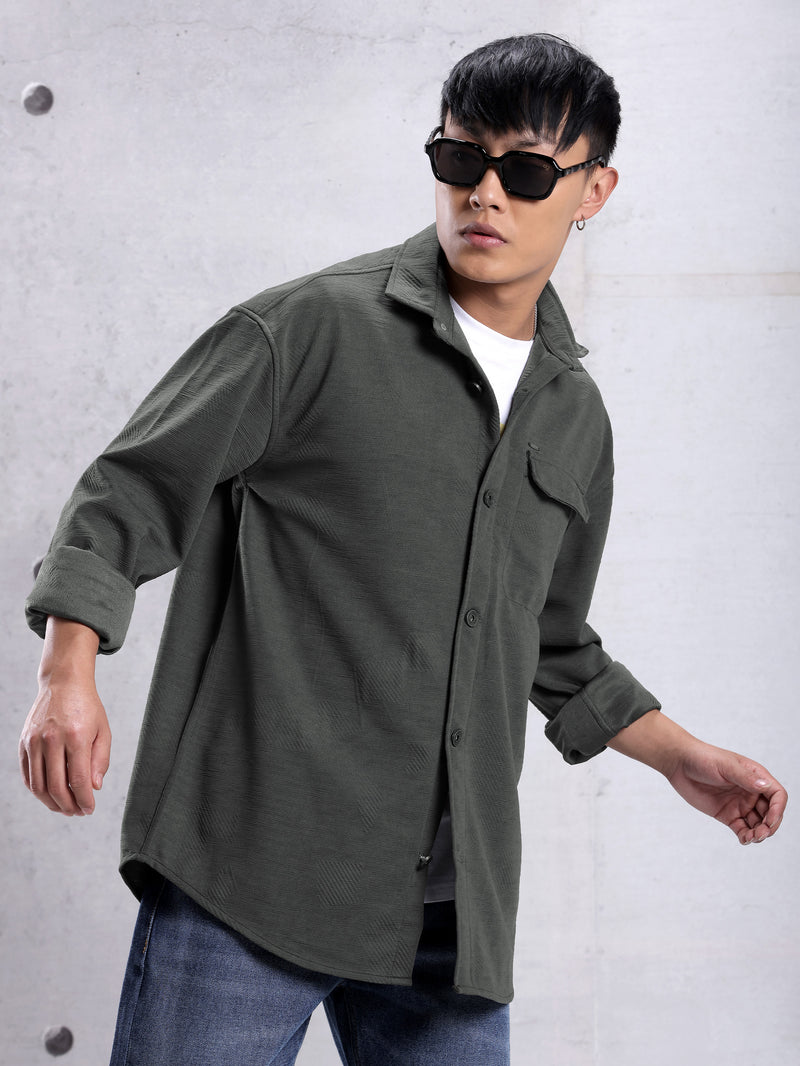 Textured Shirt - Dark Grey