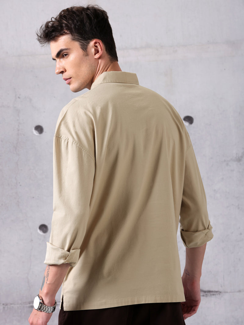 Oversized Shirt - Beige