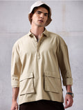 Oversized Shirt - Beige