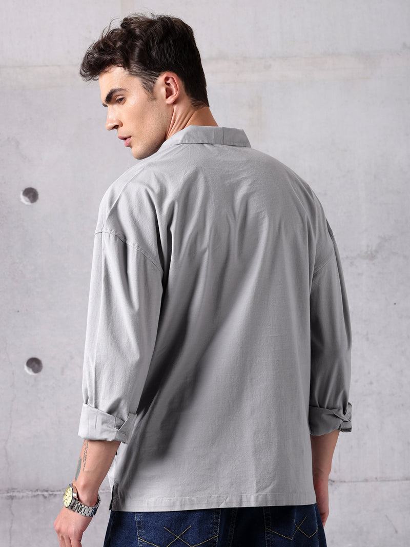 Oversized Shirt - Light Grey