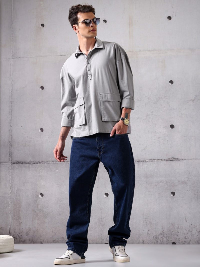 Oversized Shirt - Light Grey