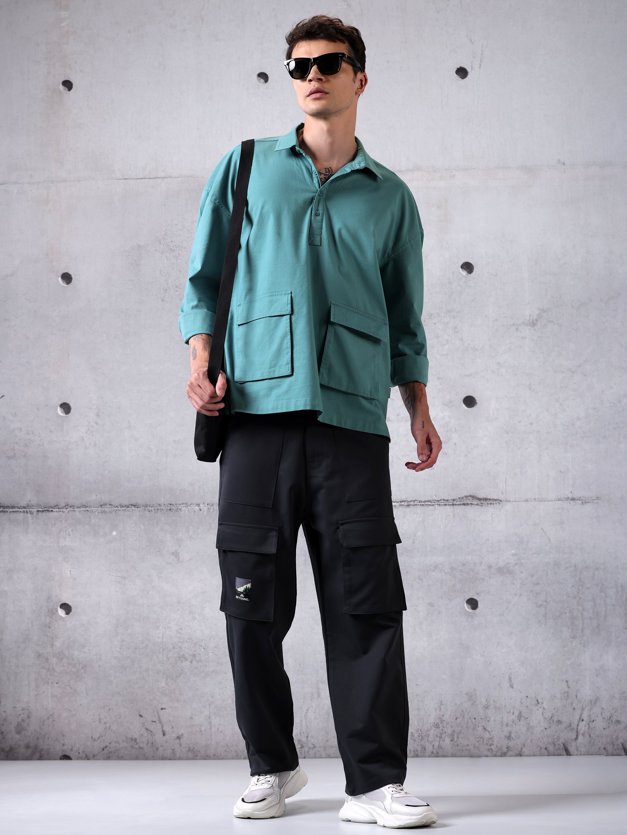 Oversized Shirt - Beach Blue
