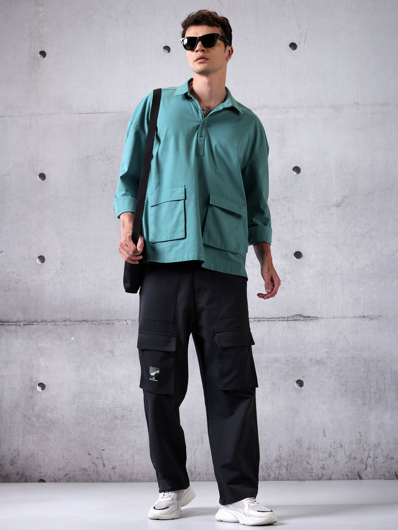 Oversized Shirt - Beach Blue