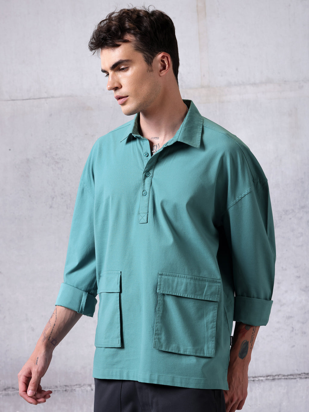 Oversized Shirt - Beach Blue