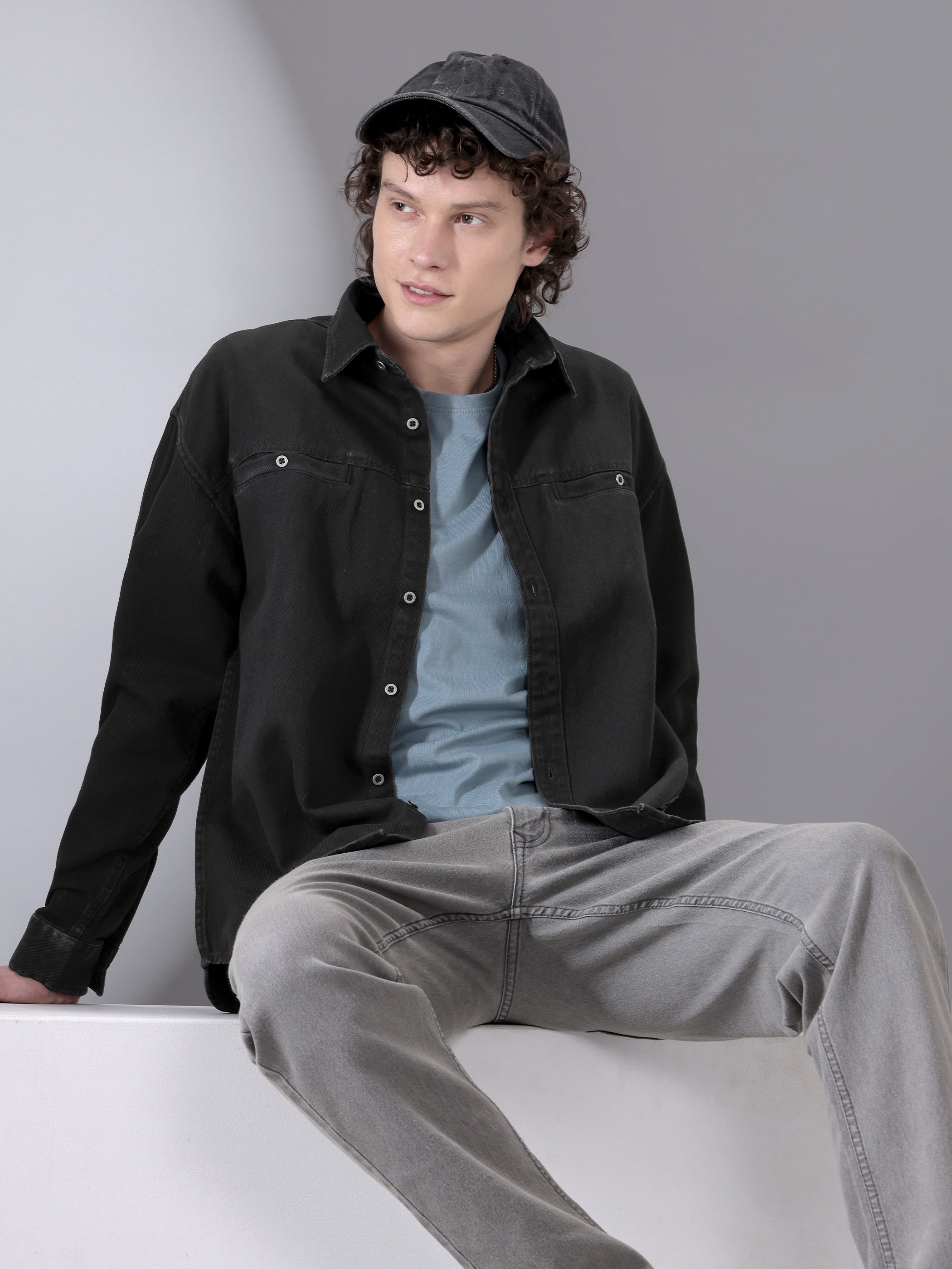 Sulphur Cotton Twill Shirt for Men