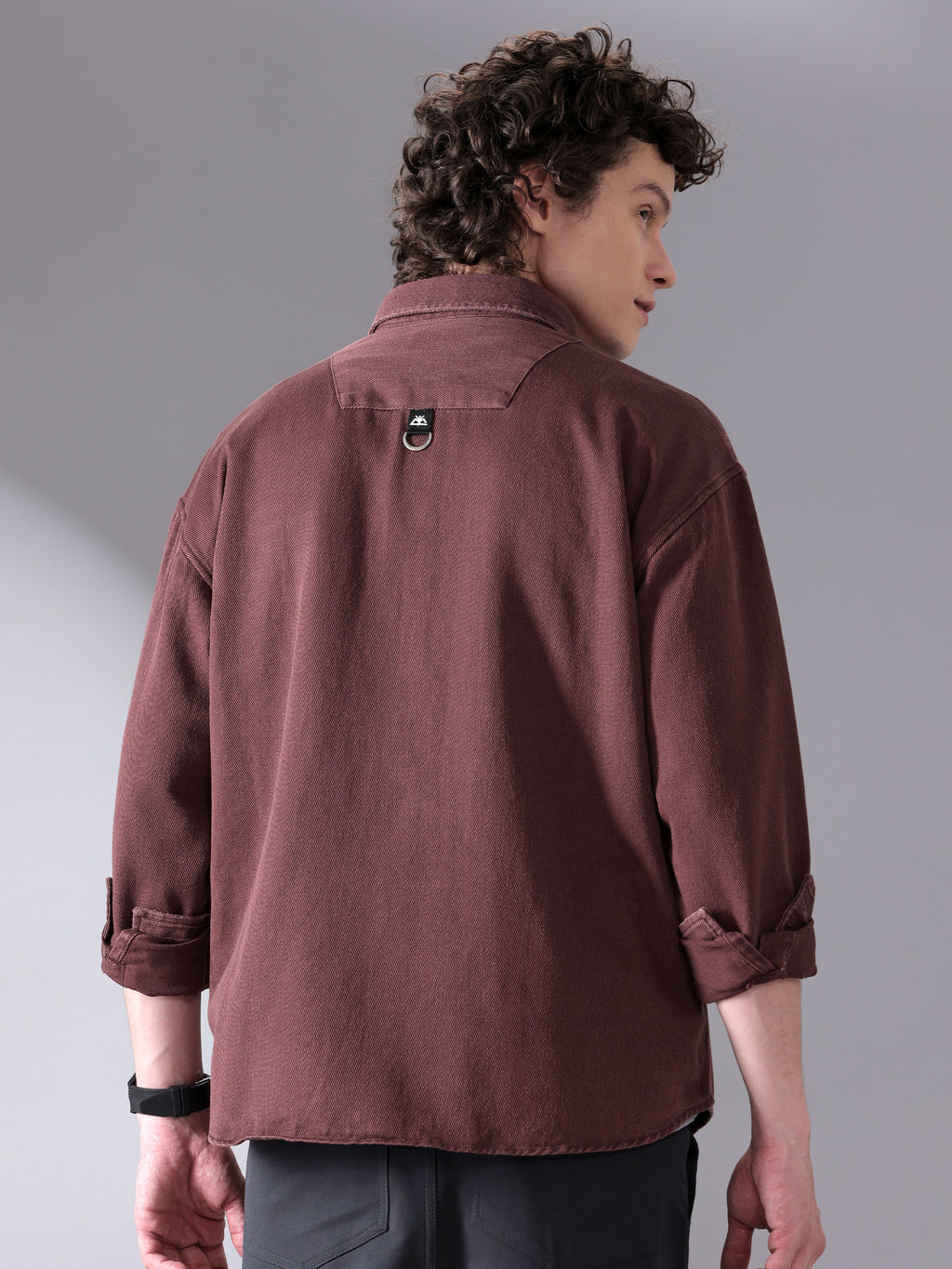 Over Dyed Shirt For Men - French Wine
