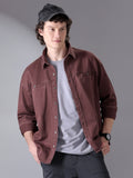 Over Dyed Shirt For Men - French Wine