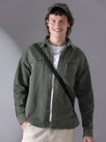 Over Dyed Shirt For Men - Deep Olive