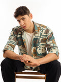 Printed Dual Pocket Overshirt