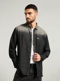Ombre Denim Shirt For Men - Black