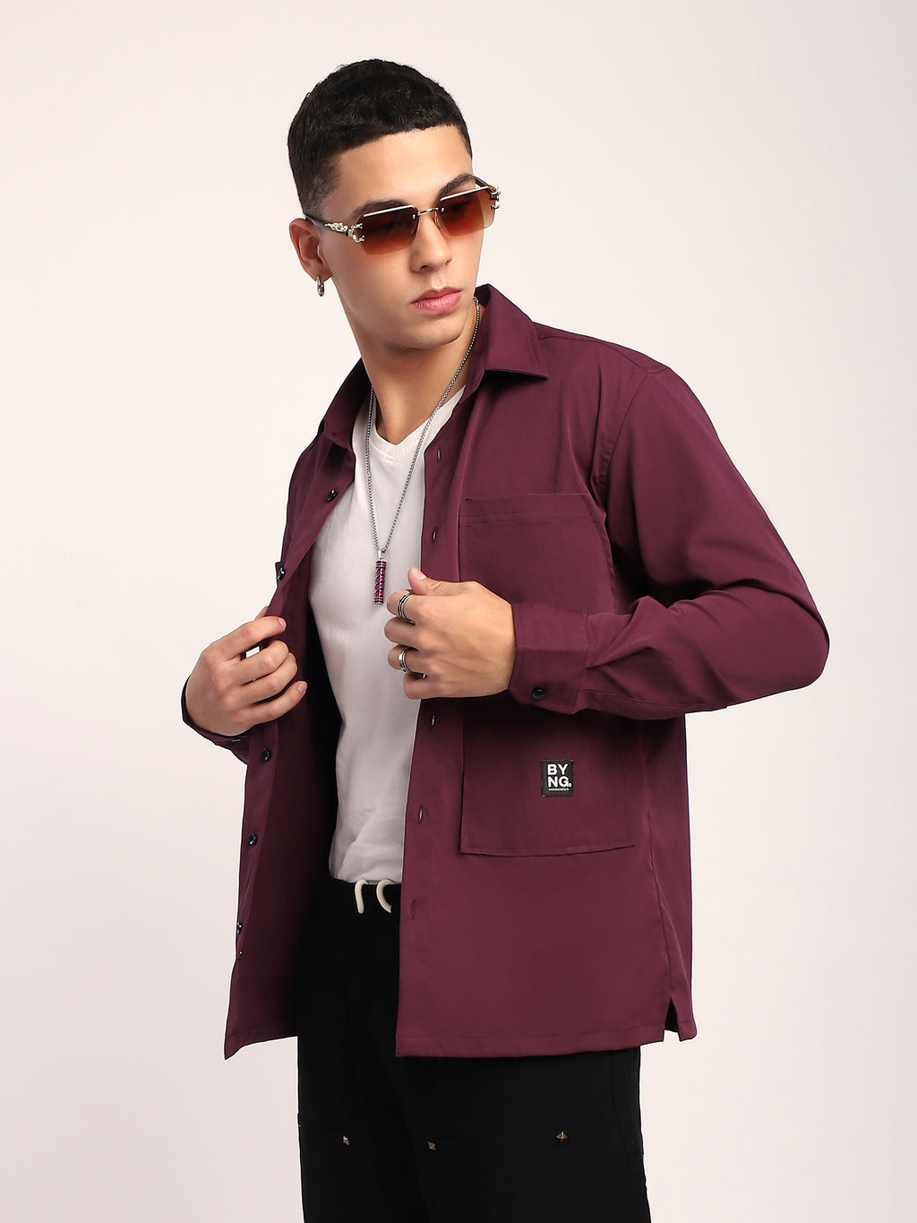 Angular Pocket Shirt - French Wine