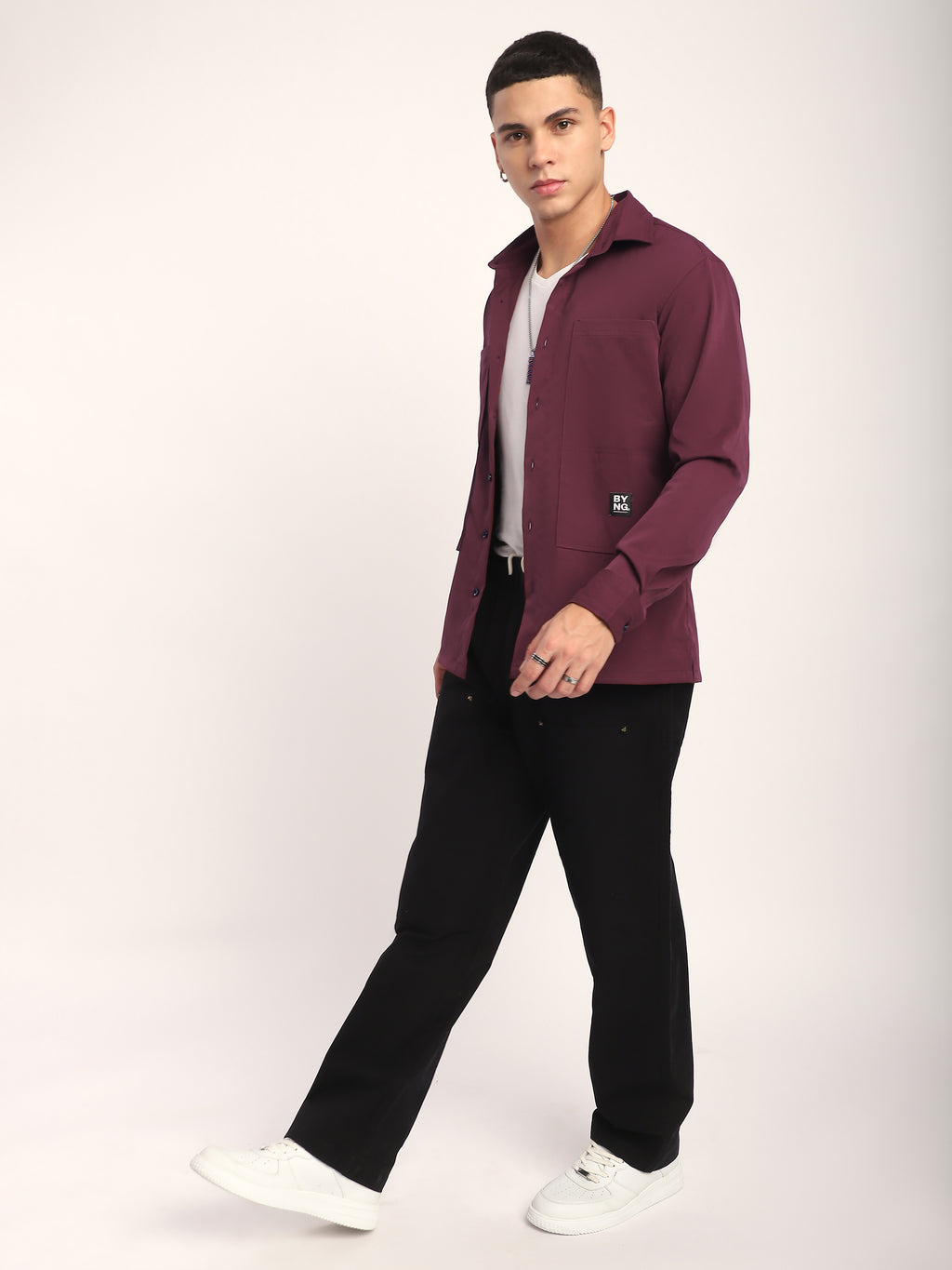 Angular Pocket Shirt - French Wine