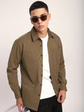 Angular Pocket Shirt - Wood Brown