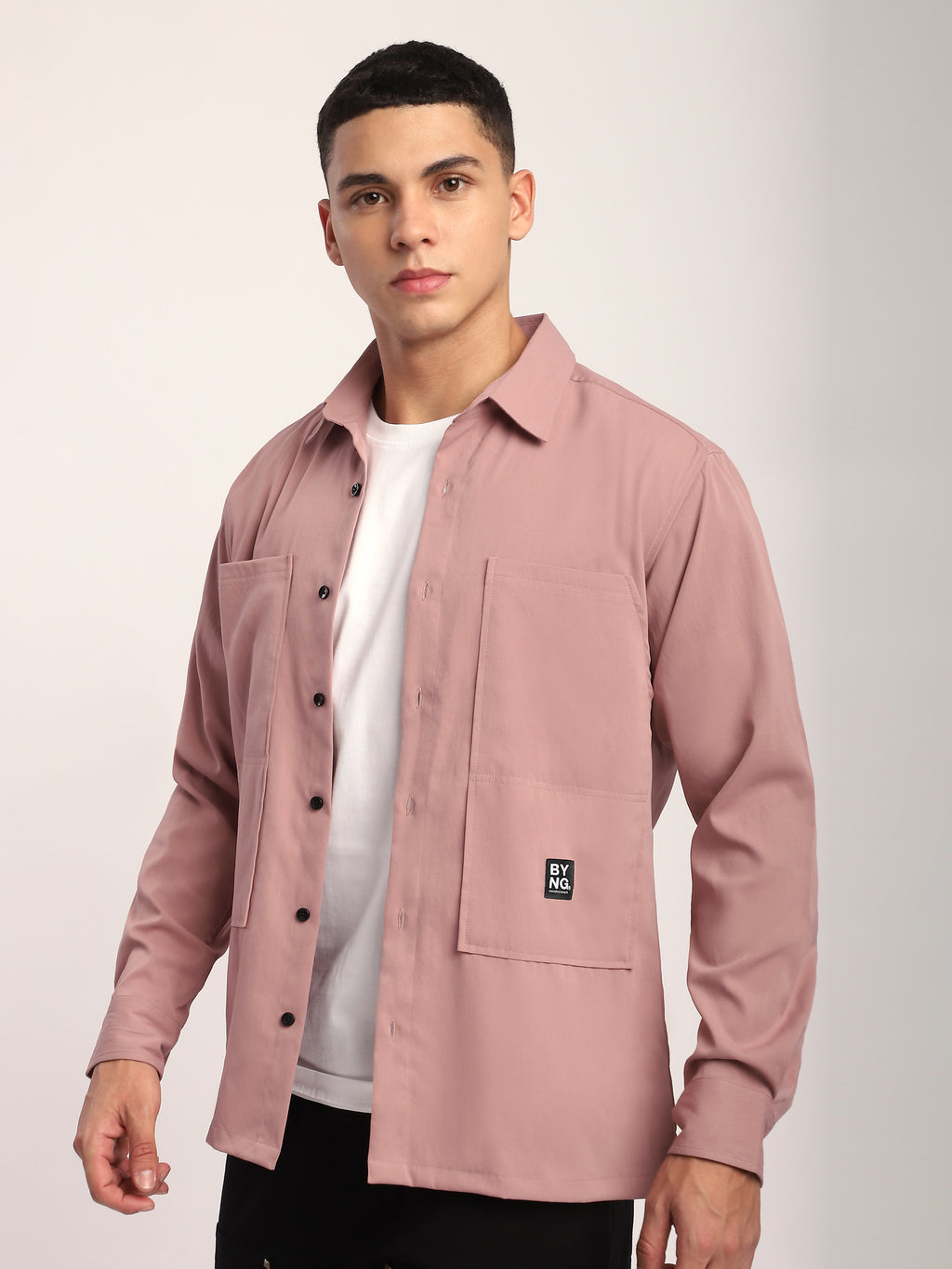 Angular Pocket Shirt - Pink