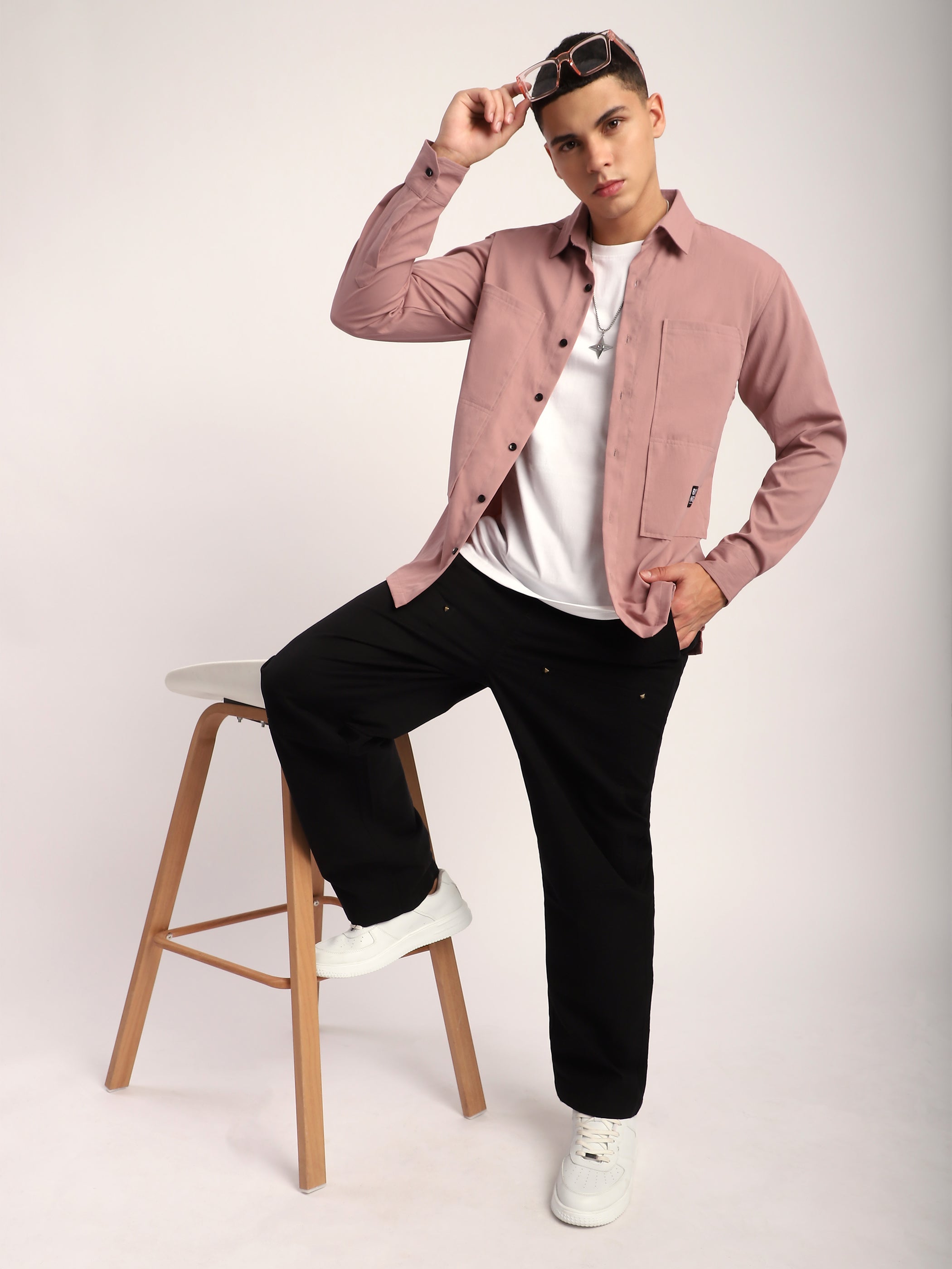 Angular Pocket Shirt - Pink