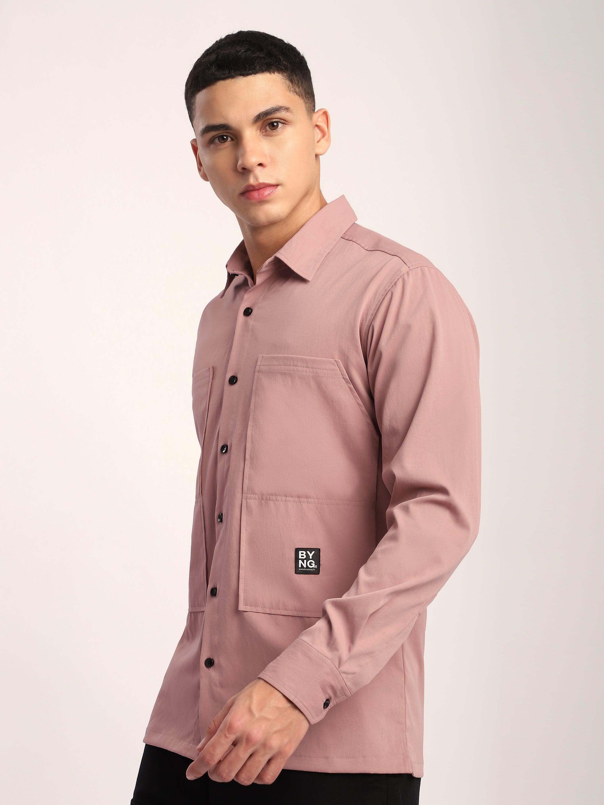 Angular Pocket Shirt - Pink