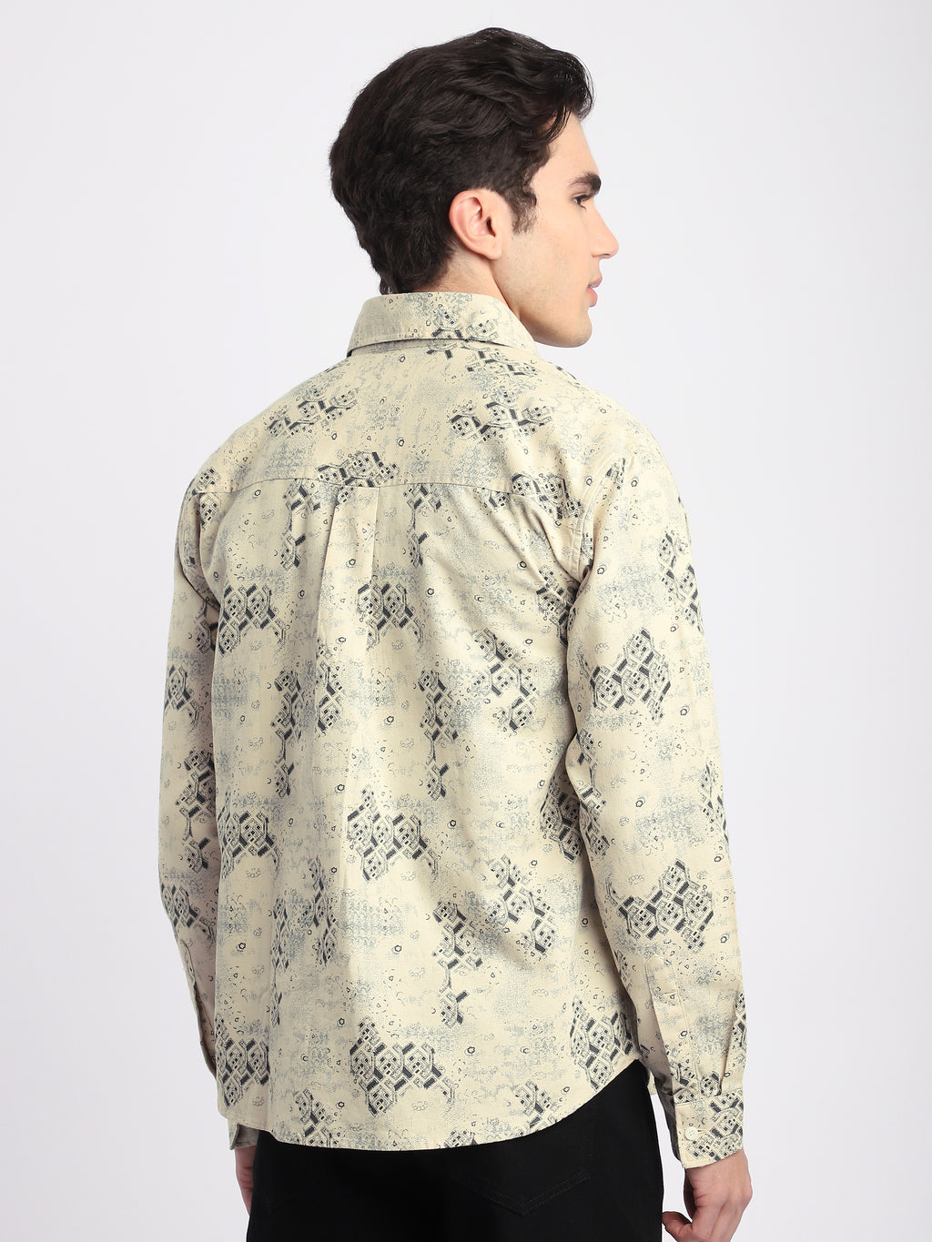 Abstract Printed Shacket - Blue