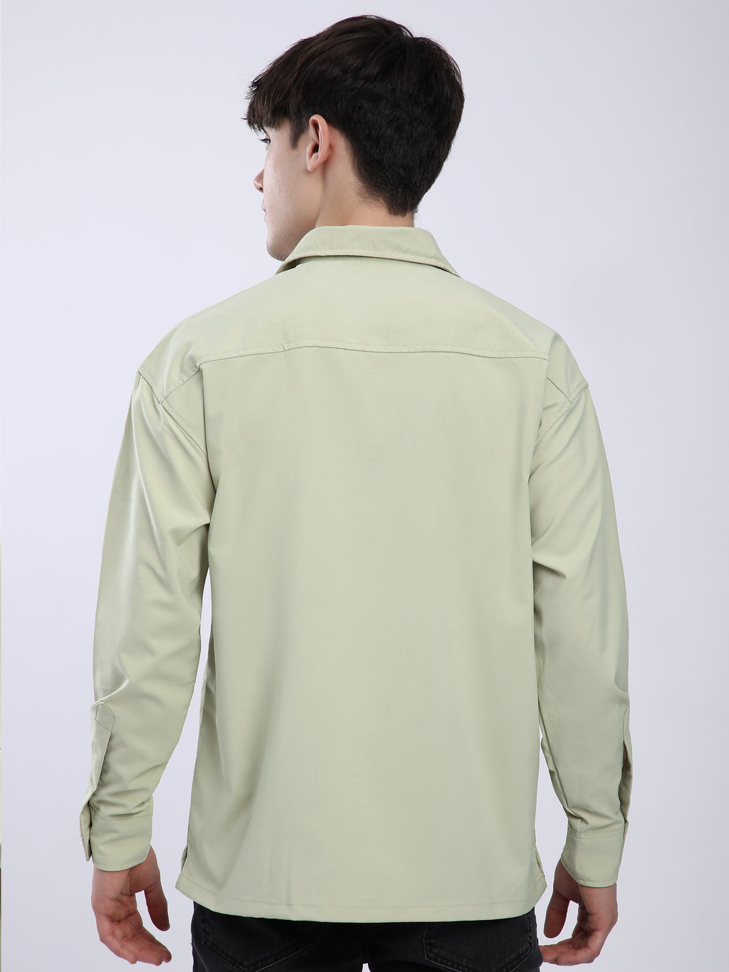 Baggy Pocketed Shirt - Pale Green