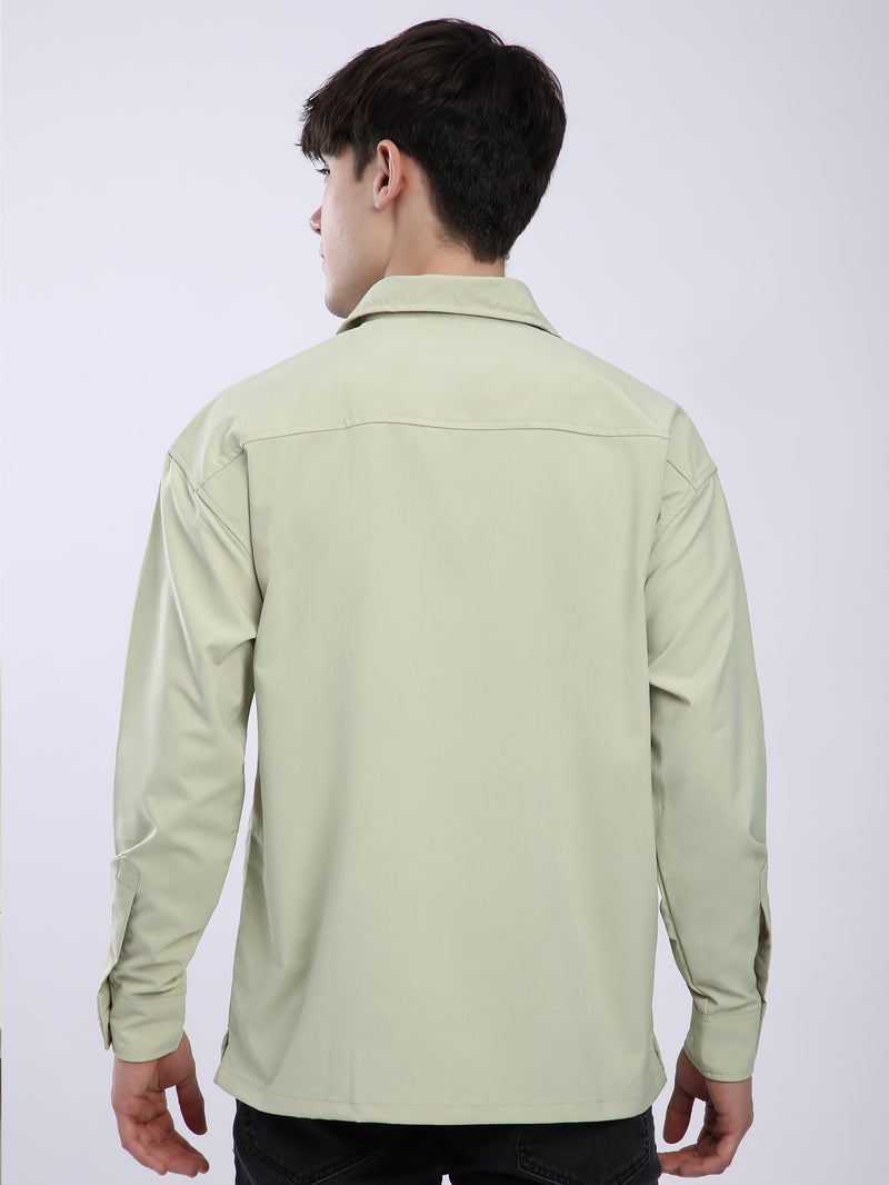 Baggy Pocketed Shirt - Pale Green