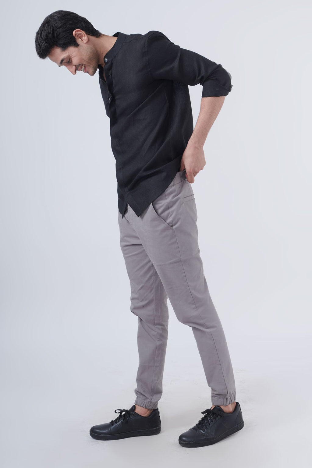 Black Night 100% Pure Linen Shirt - Regular fit