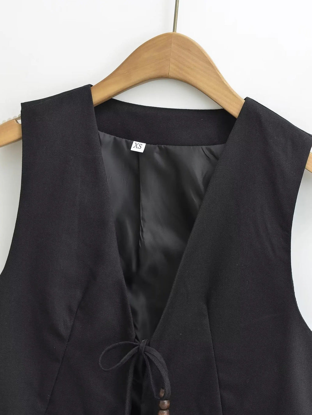 Hansel Knot Up Summer Tops - Black