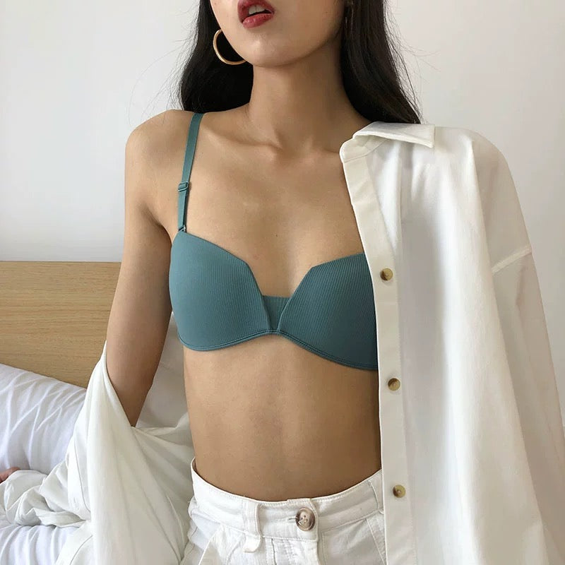 Gello Seamless Pushup Bralettes - Teal Blue