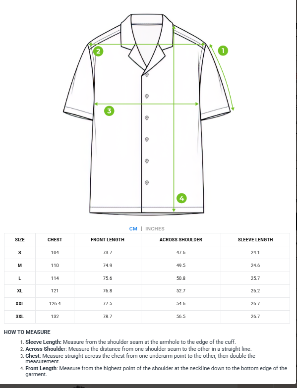 Size chart - product:atika