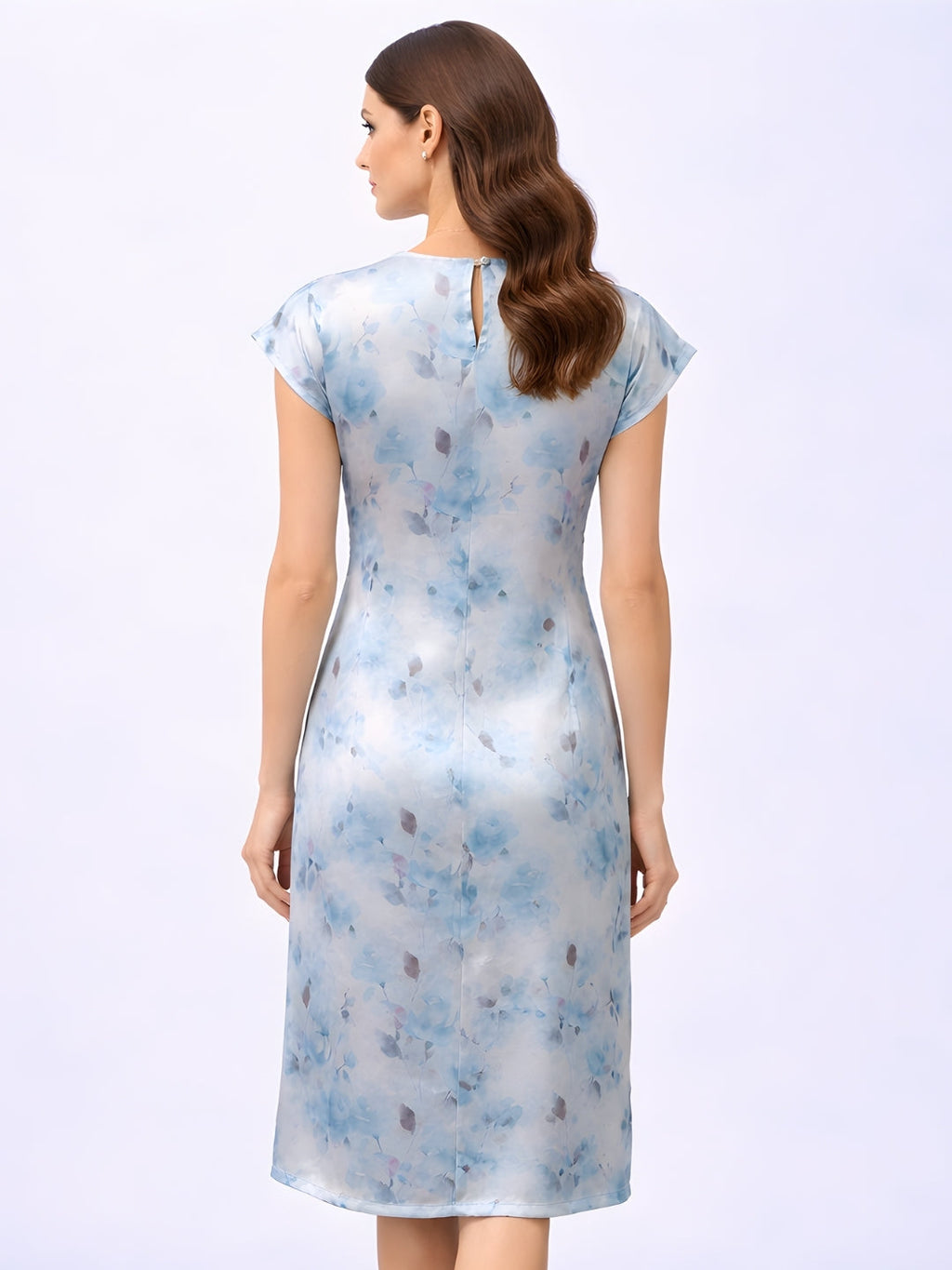 Multi Floral Short Midi Dress