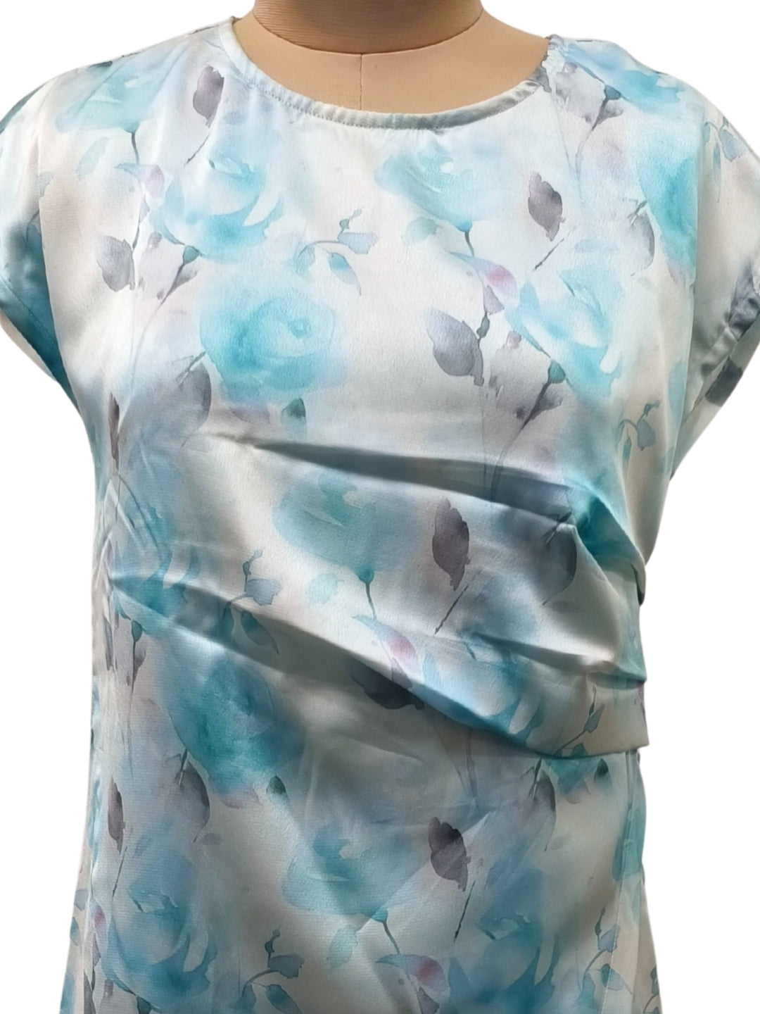 Multi Floral Short Midi Dress