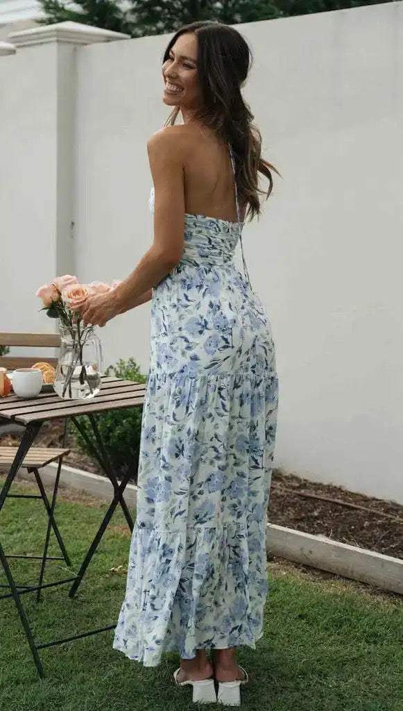 Gemmo Breezy Summer Holiday Dress - Blue