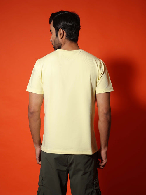 4-Way Stretch T-Shirt in Lemon Yellow