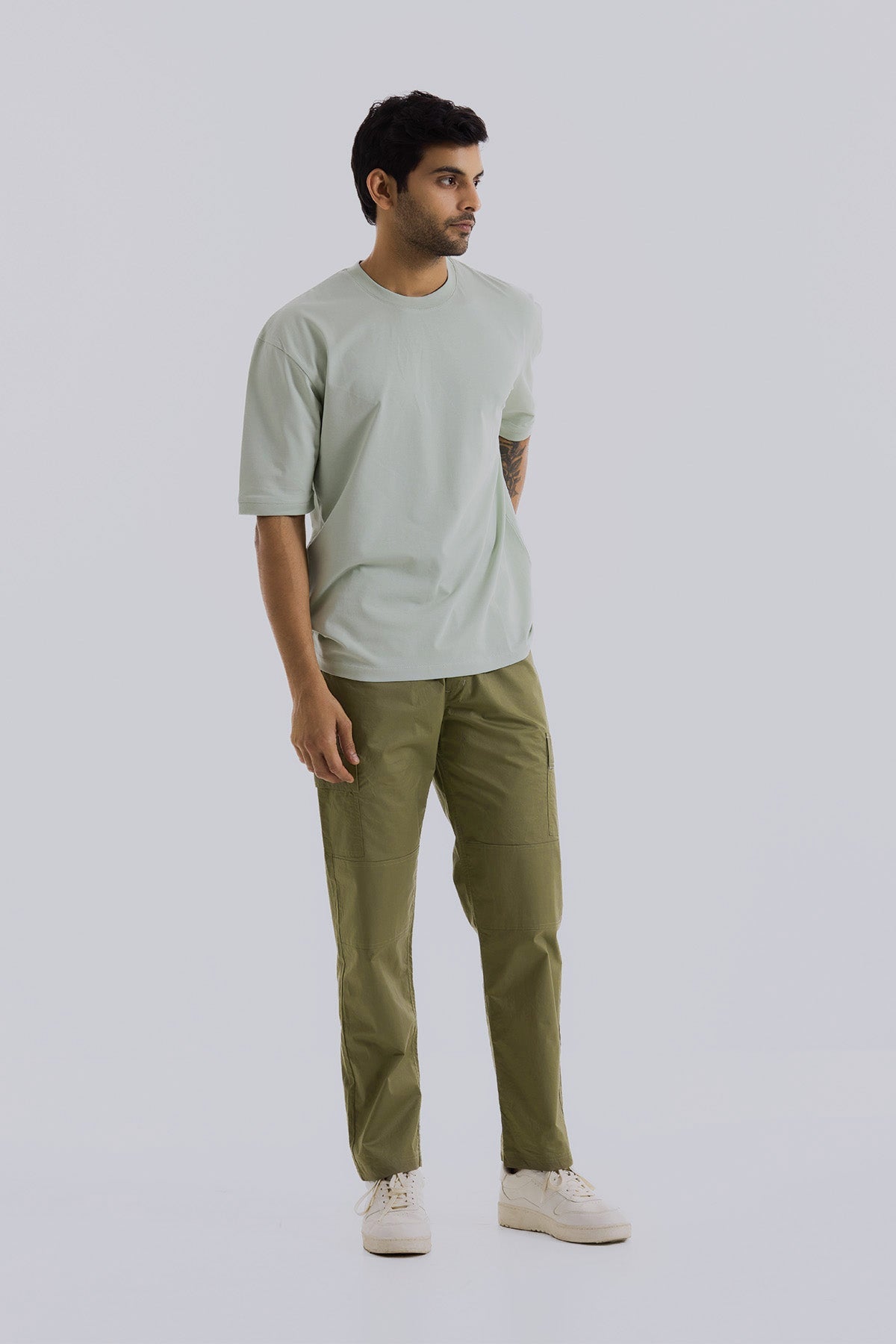 Dull Olive 2 way stretchable Air cargo - Regular fit