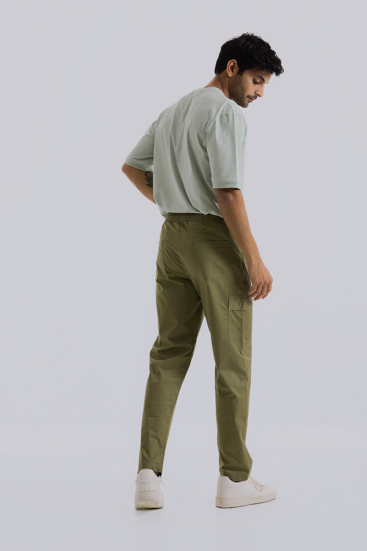 Dull Olive 2 way stretchable Air cargo - Regular fit