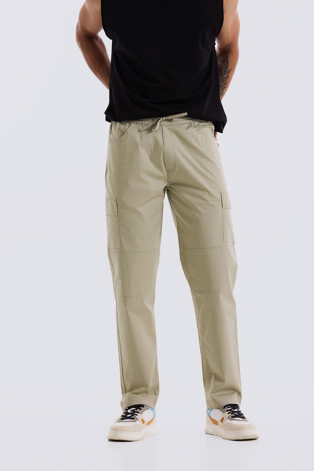 Dusty Sage 2 way stretchable Air cargo - Regular fit