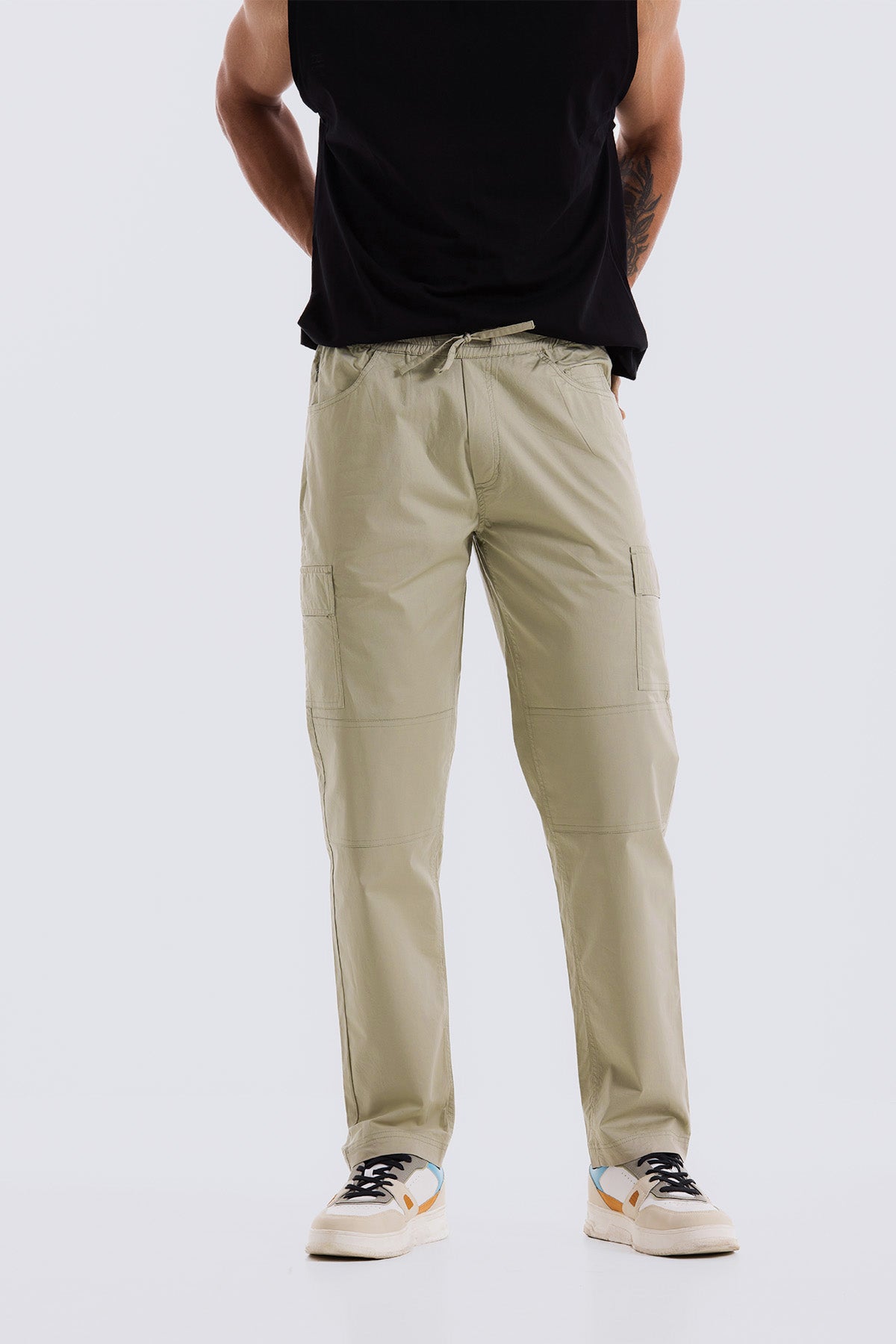Dusty Sage 2 way stretchable Air cargo - Regular fit