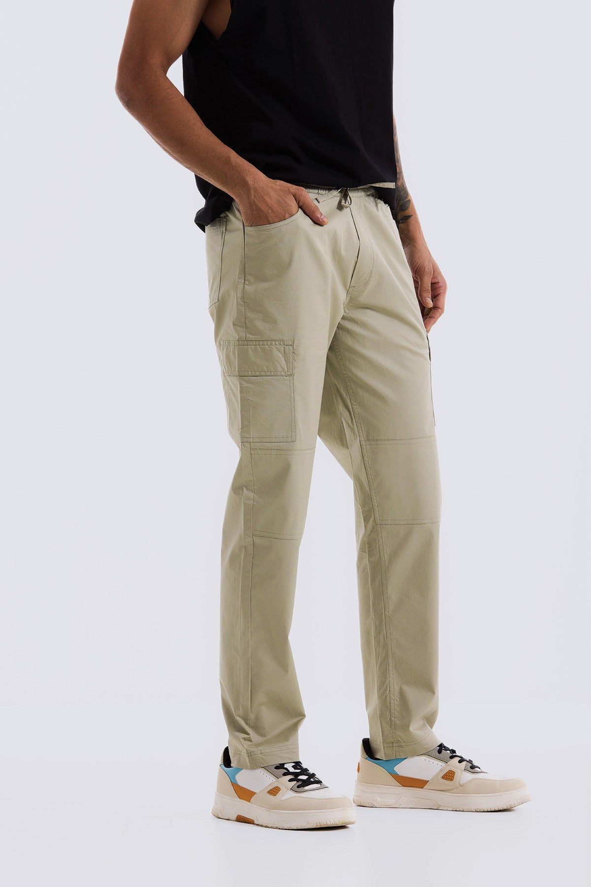 Dusty Sage 2 way stretchable Air cargo - Regular fit