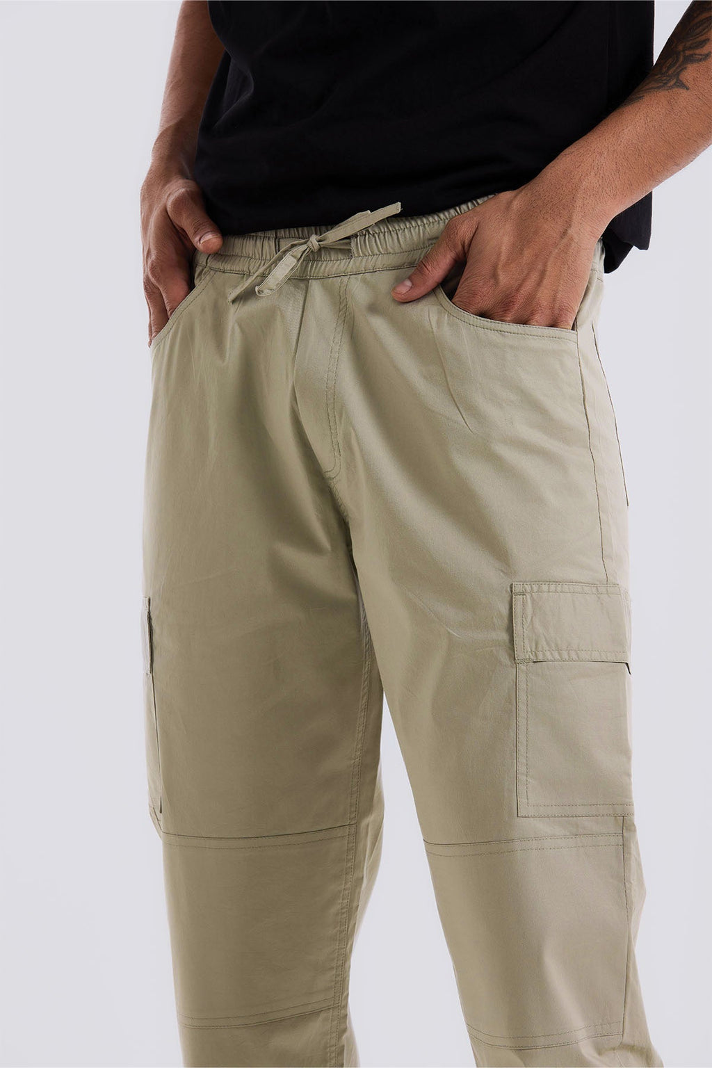Dusty Sage 2 way stretchable Air cargo - Regular fit